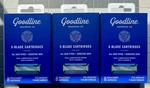 Lot Of 3 Boxes Goodline Grooming Co. 5-BLADE Razor Refill (total 24 Cartridges). Fixed Price $34.99.