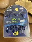 Max Triple Blade Disposable Razors For Men Sensitive Skin Non-slip Grip 6 Pack. Fixed Price $14.99.