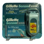 Vintage Gillette Sensor Excel For Women Razors Handle W/5 Cartridges 1996 Pack. Fixed Price $45.00.