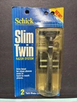 Vintage 1989 Schick Slim Twin Razor System 2 Blade Cartridges New Pack. Fixed Price $29.95.