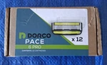 Dorco Pace 6 Pro Six-blade Razor System W/ Trimmer 12 Pack Cartridge Refill. Fixed Price $23.99.