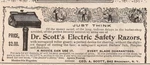 Dr Scott's Electric Safety Razors Geo Broadway Nyc 1894 Print. Fixed Price $13.29.