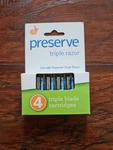 Preserve Triple Razor Blade Cartridge Refills - 4 Pack New. Fixed Price $6.95.