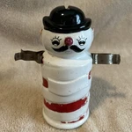 Vintage Shaving Razor Blade Bank Ceramic Barber Pole Arms Caddy Red Stripes. Fixed Price $19.00.