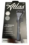 House Of Atlas Premium Razor Kit, Gunmetal - 1 Handle, 2 Refills, Men's Blade. Fixed Price $12.00.