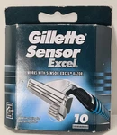 Gillette Sensor Excel Single Replacement Blades 10PCS Retail Packaging Sealed. Fixed Price $17.81.