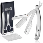 Tsmaddts Professional Straight Razors, Shaving Kit For Men With Silver.... Fixed Price $17.99.