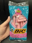 Vtg 1995 Bic Silky Touch Disposable Lady Shaver Razor Pink Single Blade Sealed. Fixed Price $7.20.
