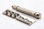 WW1 Gillette Open Comb Double Edge Razor Factory Nickel Revamp. Fixed Price $65.00.
