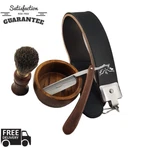 Vintage Barber Salon Straight Cut Throat Shaving Razor Gift Set 5 Pc Luxury Kit. Fixed Price $33.85.