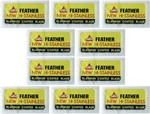 100X Feather Double Edge Razor Blades Platinum Coated Hi-stainless Steel Jpn Ma. Fixed Price $34.99.