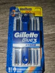 Gillette Blue 3 Hybrid Razor + 9 Cartridge Sensor Compatible Blades Us Seller. Fixed Price $39.99.