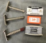 Vintage Safety Razor - Lot Of 3 Gillette & Germany Blade Dispenser. Fixed Price $47.50.