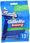 Gillette SENSOR2 Disposable Razors Pivot Lubrastrip 12 Ea. Fixed Price $14.26.