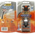 Bic Hybrid Comfort 3 Razor Handle + 6 Cartridges Triple Blade Mens Shaver. Fixed Price $9.50.