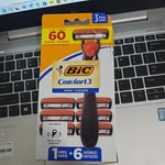 Bic HYBRID3 Comfort Men's Disposable Razor - 1 Handle 6 Cartridges. Fixed Price $23.50.