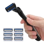 6-LAYER Razor Head Manual Shaver , Stainless Steel Classic Double Edge Blade. Fixed Price $7.99.
