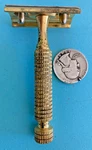 Vintage Safety Razor Star Gold Usa Working Vtg Twist Handle. Fixed Price $16.14.