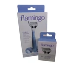 Flamingo Pubic Women's Razor - 1 Handle + 6 Blade Cartridges Bundle. Fixed Price $20.89.