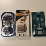 Bic Hybrid Flex 3 5 Blade Men Disposable Razor, 1 Handle Cartridges Lot. Fixed Price $12.99.