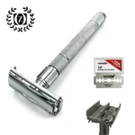 Wet Men's Shave Double Edge Butterfly Opening Safety Razor + 10 Shaving Blade. Fixed Price $12.99.