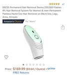 Deess Permanent Hair Removal DEVICE,350,000 Flashes Ipl System. Fixed Price $39.95.