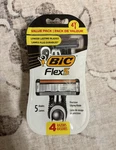 Bic Flex 5 Disposable Razors For Men 4 Pack, Blades, Precision Edging. Fixed Price $12.00.