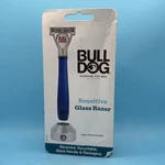 Bulldog Sensitive Glass Razor With 5 Blades Recyclable Metal Stand. Fixed Price $17.59.