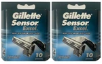 Gillette Sensor Excel Chromium Coated Razor Blade Refills - 20 Cartridges. Fixed Price $28.99.