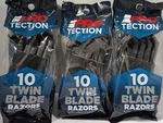 (3 Pack) Protection Twin Blade Razors With Lubricating Strip, 10. Fixed Price $13.95.