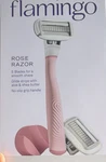 Flamingo Rose Razor 5-BLADE Pink Women's Cartridge Moisturizing No-slip. Fixed Price $11.99.