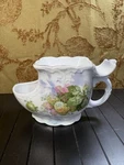 Three Crown China Germany Floral Shaving Scuttle/mug With Brush Compartment. Fixed Price $25.00.