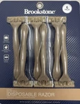 Brookstone 3 Blade Men's Disposable Razors W/ Aloe Lubricant Strips (6 Pack) New. Fixed Price $12.75.