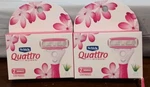 2 - Pack Schick Quattro For Women Razor Blade Shaver Refills 4 Cartridges. Fixed Price $12.95.