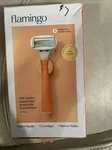 Flamingo 5-BLADE Women's Razor: 1 Papaya Handle + 2 Cartridges. Fixed Price $10.00.