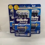 3X Gillette SENSOR3 Comfort Disposable Razors Men Count Triple Blade. Fixed Price $24.88.