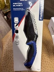 Utica Fishtail Knife 5.13 Sawback 8CR13MOV Steel Blade Black / Blue 91-7082CP. Fixed Price $34.99.