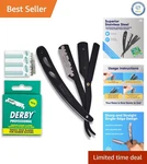 Equinox Close Shaving Professional Razor Kit - 100 Derby Blades Included. Fixed Price $22.75.