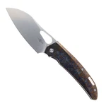 Twosun Folding Knife Titanium Color Handle Plain Edge TS376-M390-COL. Fixed Price $129.00.