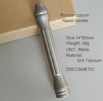 Dscosmetic Roman Column Titanium Replacement Safety Razor Handle Matte Finish. Fixed Price $39.95.