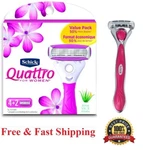 4+2 7 Schick Quattro Razor Blades Shaver Refill Cartridges Quatro Metal Handle. Fixed Price $17.49.