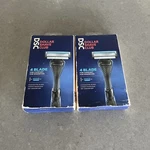 2 Pk Dollar Shave Club 4-BLADE Razor 1 Handle & Cartridges Each New Read. Fixed Price $15.95.