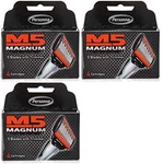 Personna M5 Magnum Razor Refill Blades With Trimmer, 4 Cartridges (3 Pack). Fixed Price $21.99.