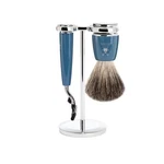 Hle Rytmo 3-PIECE Pure Badger 3-BLADE Razor Modern Luxury Wet Shaving Set. Fixed Price $152.55.