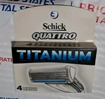 New In Box Schick Quattro Titanium For Men Razor Refills 4 Cartridges Free Ship!. Fixed Price $9.99.