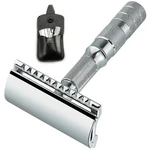 Merkur Travel Safety Razor With Black Leather Pouch Cl 933 Straight Cut. Fixed Price $44.50.