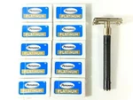 100 Personna Double Edge Stainless Steel Shaving Blades+butterfly Safety Razor. Fixed Price $34.99.