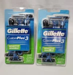 2 Packs Gillette Custom Plus 3 Sensitive Disposable Razors *new Sealed- 8 Total. Fixed Price $28.88.