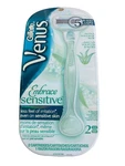 Gillette Venus Womens Razor Embrace Sensitive Skin Aloe 5-BLADES 2-CARTRIDGES. Fixed Price $8.90.