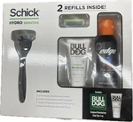 Mens Shaving Gift Set Schick Hydro Sensitive Bulldog Moisturizer Edge Shave Gel. Fixed Price $14.99.